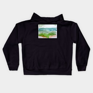 Texas Hills Watercolor Painting Kids Hoodie